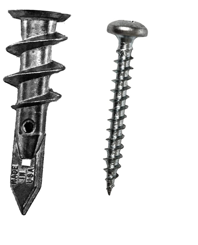 UNVERT E-Z Ancor kit, 50 Zinc Self Drilling Drywall Anchors with 50 Phillip Screws #8 x 1-1/4" #EKZ050 - Image 3
